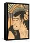 Japanese Woodblock, Man's Portrait-null-Framed Stretched Canvas