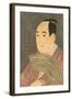 Japanese Woodblock, Man's Portrait-null-Framed Art Print