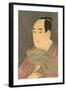 Japanese Woodblock, Man's Portrait-null-Framed Art Print