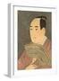 Japanese Woodblock, Man's Portrait-null-Framed Art Print