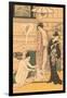 Japanese Woodblock, Public Baths-null-Framed Art Print