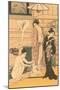 Japanese Woodblock, Public Baths-null-Mounted Art Print