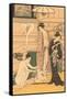 Japanese Woodblock, Public Baths-null-Framed Stretched Canvas