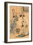 Japanese Woodblock, Public Baths-null-Framed Art Print