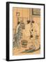 Japanese Woodblock, Public Baths-null-Framed Art Print