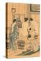 Japanese Woodblock, Public Baths-null-Stretched Canvas
