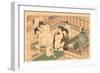 Japanese Woodblock, Public Baths-null-Framed Art Print