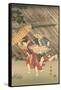 Japanese Woodblock, Rain Storm-null-Framed Stretched Canvas