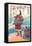 Japanese Woodblock, Samurai on Beach-null-Framed Stretched Canvas