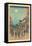 Japanese Woodblock, Street at Night-null-Framed Stretched Canvas