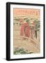 Japanese Woodblock, Two Ladies on Bridge-null-Framed Art Print