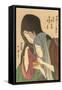 Japanese Woodblock, Two Women with Cricket Cage-null-Framed Stretched Canvas