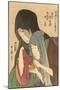 Japanese Woodblock, Two Women with Cricket Cage-null-Mounted Art Print