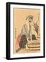 Japanese Woodblock, Washing Clothes-null-Framed Art Print