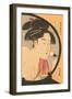Japanese Woodblock, Woman at Toilette-null-Framed Art Print