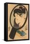 Japanese Woodblock, Woman Fixing Hair-null-Framed Stretched Canvas