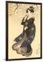 Japanese Woodblock, Woman in Breeze-null-Framed Art Print