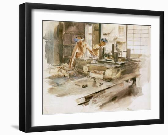 Japanese Woodcarvers, C.1891-Robert Frederick Blum-Framed Giclee Print