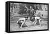 Japanese Wrestlers Ready for a Go, c1902, (1903)-null-Framed Stretched Canvas