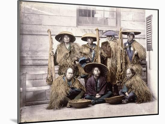 Japanese Yakonin in Dress of Ceremony, C.1868-Felice Beato-Mounted Giclee Print