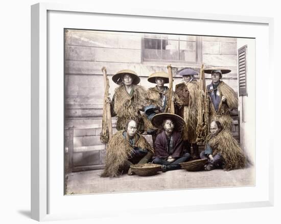 Japanese Yakonin in Dress of Ceremony, C.1868-Felice Beato-Framed Giclee Print