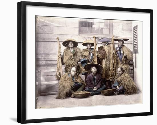 Japanese Yakonin in Dress of Ceremony, C.1868-Felice Beato-Framed Giclee Print