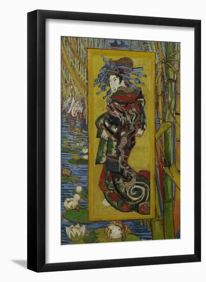 Japonaiserie: Courtesan or Oiran (after Kesai Eisen), Paris, 1887-Vincent van Gogh-Framed Giclee Print