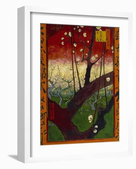 Japonaiserie: Flowering Plum Orchard (after Hiroshige), Paris, 1887-Vincent van Gogh-Framed Giclee Print