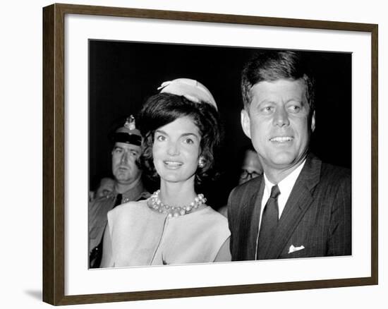 Jaqueline Kennedy, President John F. Kennedy, Ca. 1962-null-Framed Photo