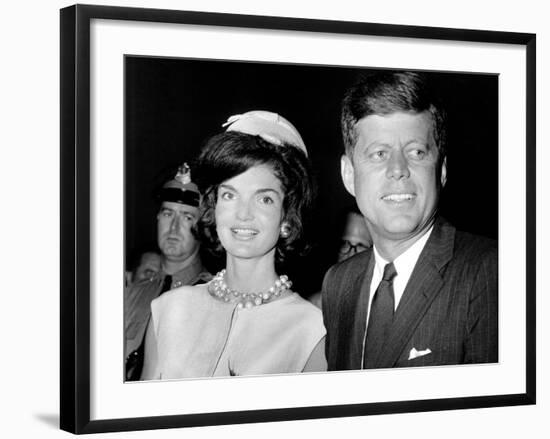 Jaqueline Kennedy, President John F. Kennedy, Ca. 1962-null-Framed Photo