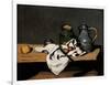 Jar, Coffee Pot and Fruit-Paul Cézanne-Framed Art Print