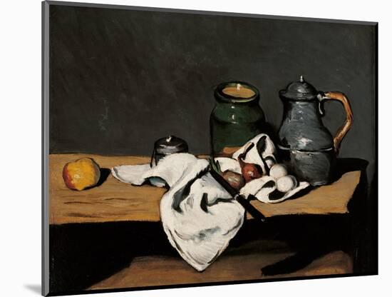 Jar, Coffee Pot and Fruit-Paul Cézanne-Mounted Art Print