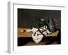 Jar, Coffee Pot and Fruit-Paul Cézanne-Framed Art Print