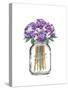 Jar Double Hydrangea-Amanda Greenwood-Stretched Canvas