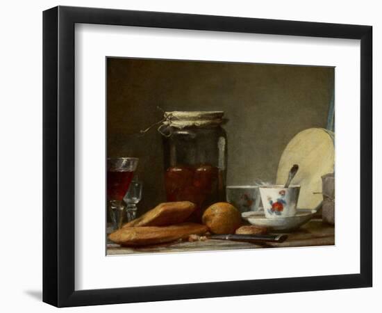 Jar of Apricots, 1758-Jean-Baptiste Simeon Chardin-Framed Giclee Print