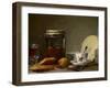 Jar of Apricots, 1758-Jean-Baptiste Simeon Chardin-Framed Giclee Print