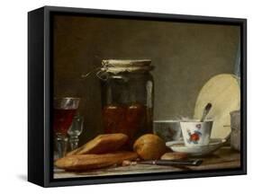 Jar of Apricots, 1758-Jean-Baptiste Simeon Chardin-Framed Stretched Canvas