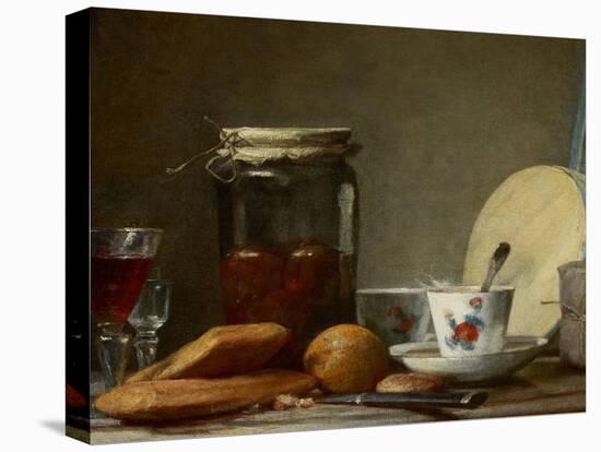 Jar of Apricots, 1758-Jean-Baptiste Simeon Chardin-Stretched Canvas