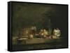 Jar of Olives-Jean-Baptiste Simeon Chardin-Framed Stretched Canvas