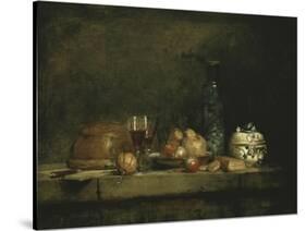 Jar of Olives-Jean-Baptiste Simeon Chardin-Stretched Canvas