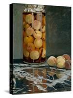 Jar of Peaches, Ca 1866-Claude Monet-Stretched Canvas