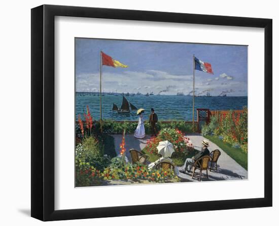 Jardin a Sainte-Adresse, 1866/1867-Claude Monet-Framed Giclee Print