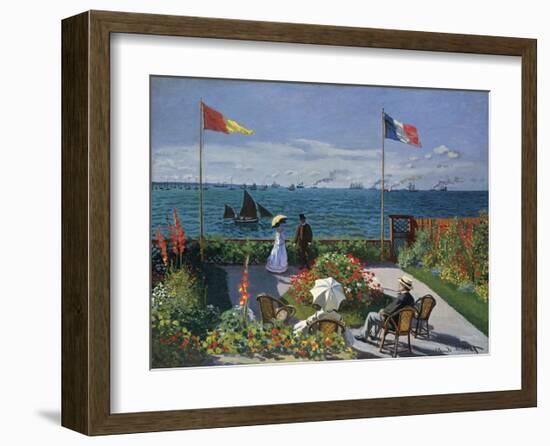 Jardin a Sainte-Adresse, 1866/1867-Claude Monet-Framed Giclee Print