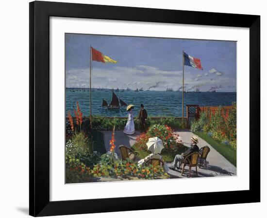 Jardin a? Sainte-Adresse, 1866/1867-Claude Monet-Framed Art Print