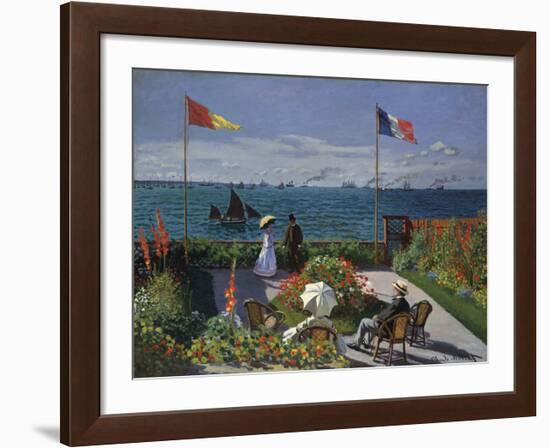 Jardin a? Sainte-Adresse, 1866/1867-Claude Monet-Framed Art Print