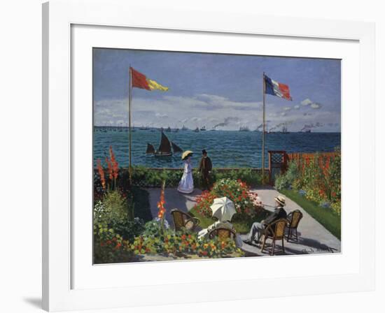 Jardin a? Sainte-Adresse, 1866/1867-Claude Monet-Framed Art Print