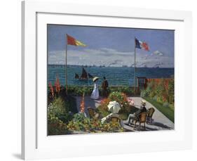 Jardin a? Sainte-Adresse, 1866/1867-Claude Monet-Framed Art Print
