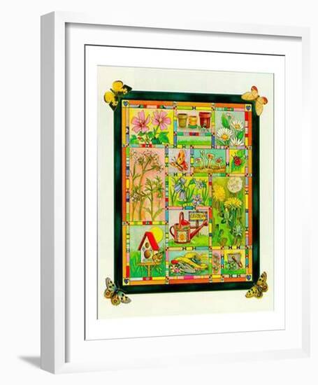 Jardin Aux Papillons II-J^ Meridith-Framed Art Print