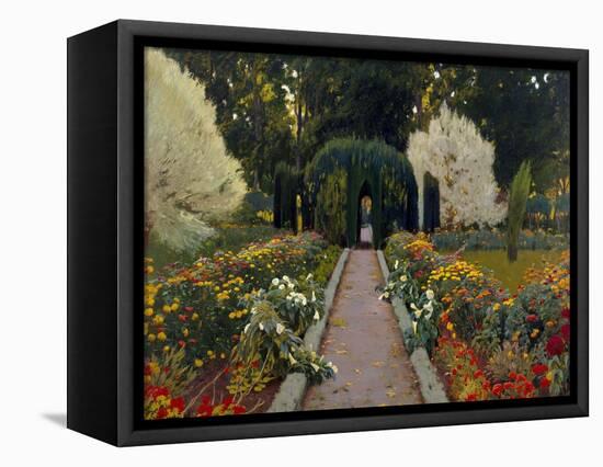 Jardín De Aranjuez. Glorieta Ii-Santiago Rusiñol-Framed Stretched Canvas