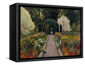 Jardín De Aranjuez. Glorieta Ii-Santiago Rusiñol-Framed Stretched Canvas